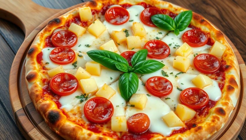 Gouda and Pineapple on Pizza