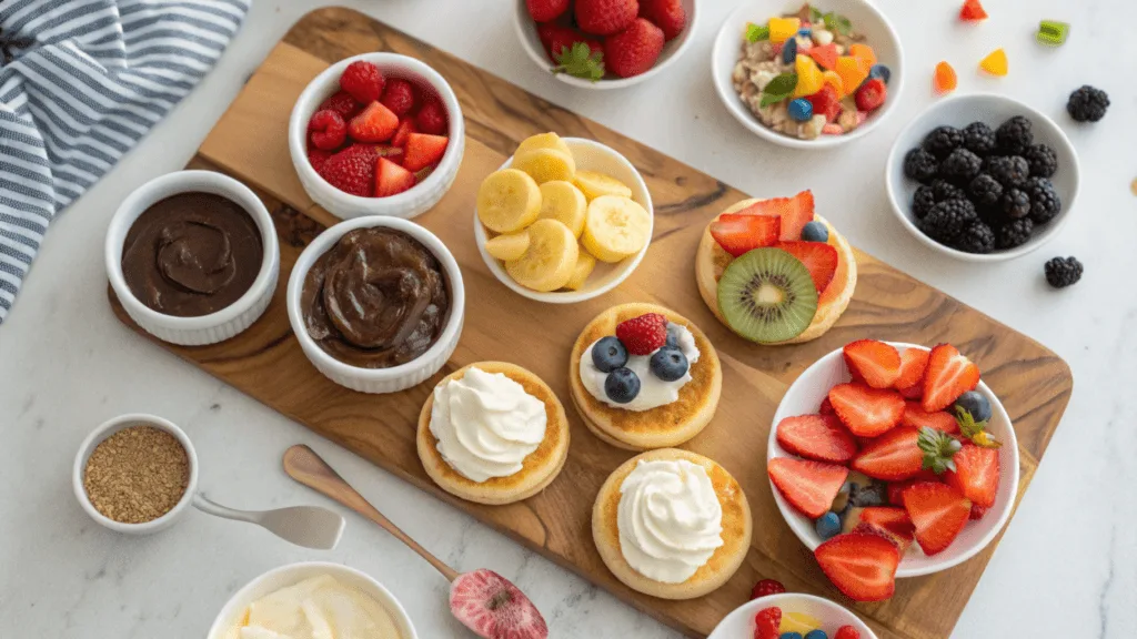 Mini Pancakes: The Ultimate Bite-Sized Breakfast Trend You’ll Love 4 stack of golden-brown mini pancakes served on a white plate, drizzled with syrup and topped with fresh berries. A fork rests beside the plate, highlighting the bite-sized breakfast trend.