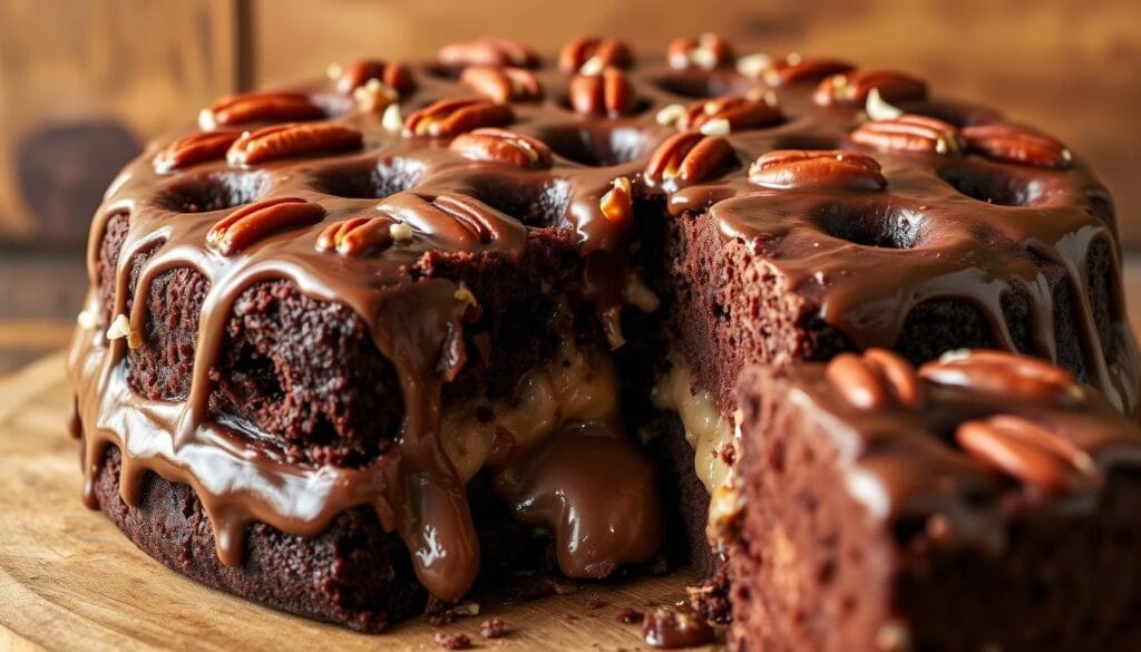 German Chocolate Poke Cake