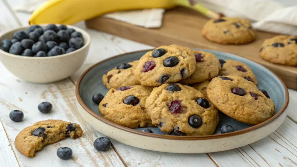 Banana Blueberry Breakfast Cookies