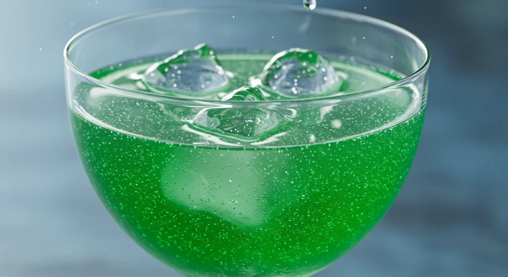 Green Party Punch 💚: The Ultimate Guide to a Vibrant and Refreshing Party Drink 3 Mason jars with green punch and garnishes