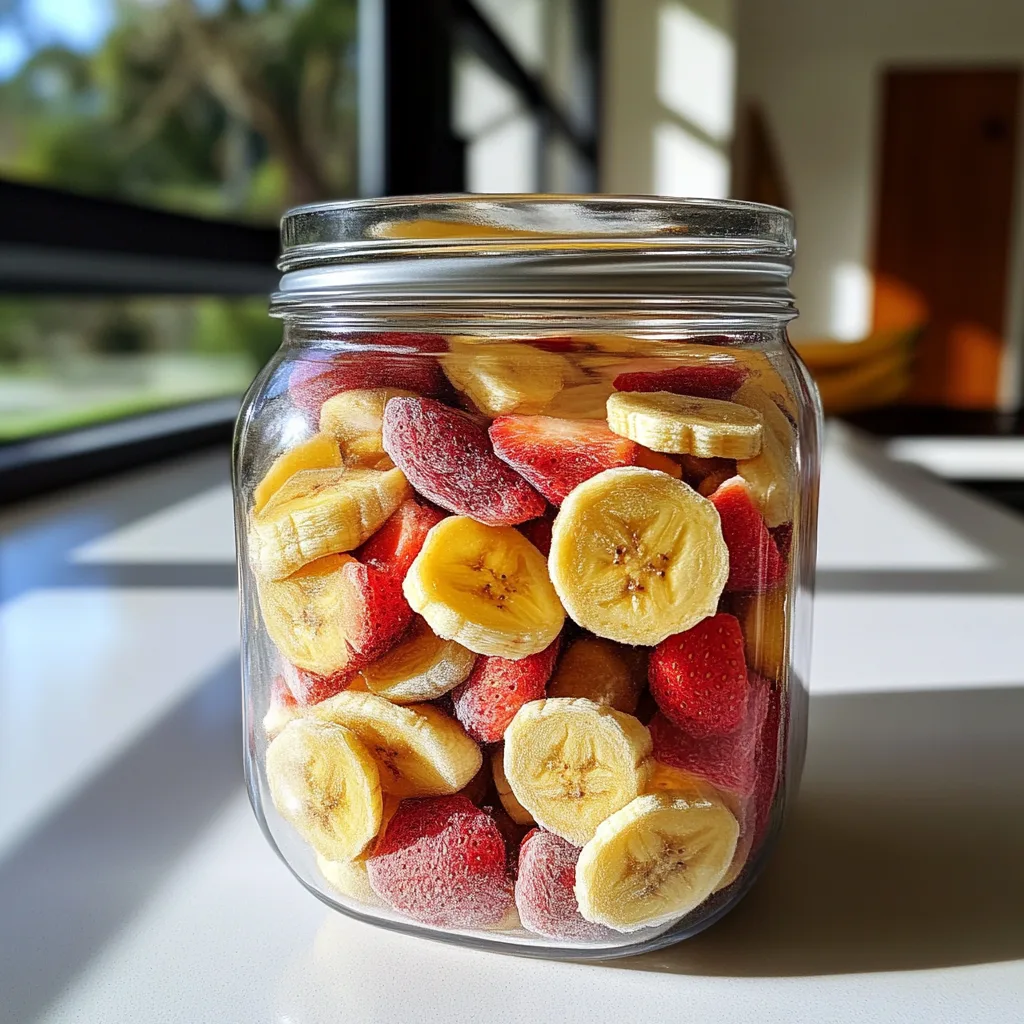 Freeze Dried Treats: The Delicious, Healthy Way to Snack and Store Food 7 Homemade freeze dried treats in a glass jar